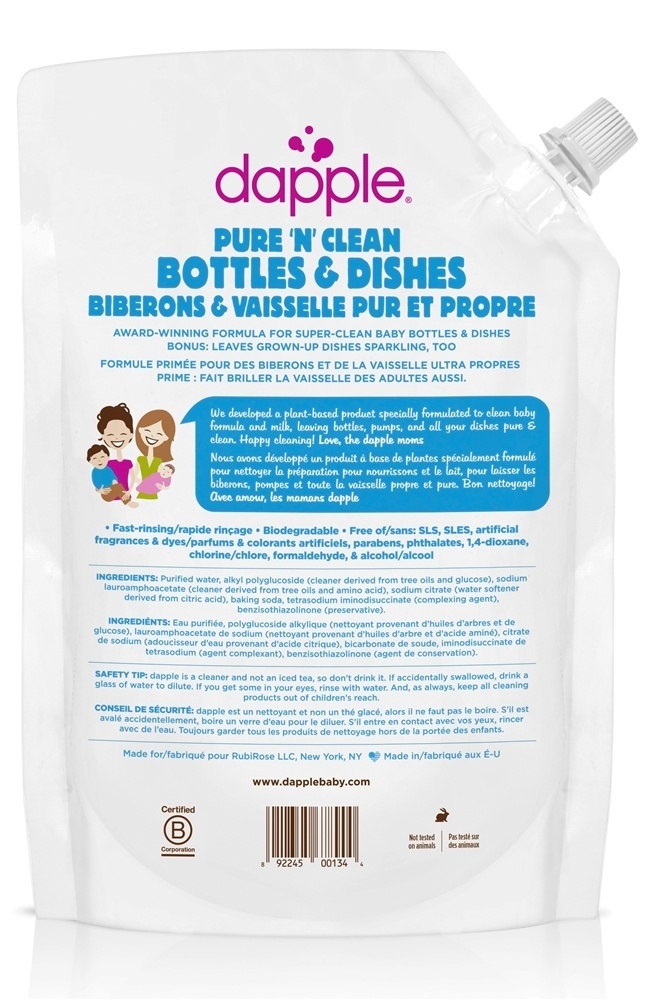 Pure e garrafa limpa e líquido de recarga sem fragrância - 34 fl. oz. Dapple - Imagem 2