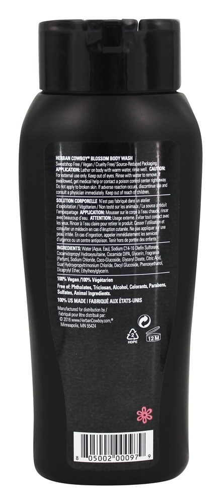 Flor Hidratante para Lavagem Corporal - 18 fl. oz. Herban Cowboy - Imagem 2