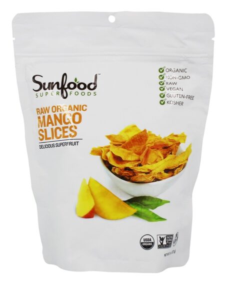 Manga Fatias Cru Orgânico - 8 oz. Sunfood Superfoods