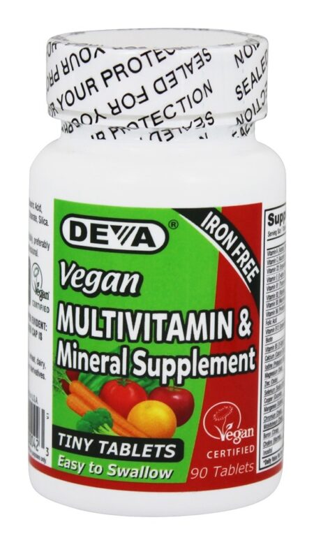 Vegan Multivitamina & Mineral Completar Ferro Livre - 90 Tablets Deva Nutrition