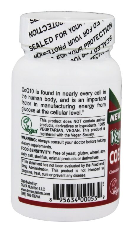 Coenzima Q10 Vegana 100 mg. - 90 Tablets Deva Nutrition - Image 3