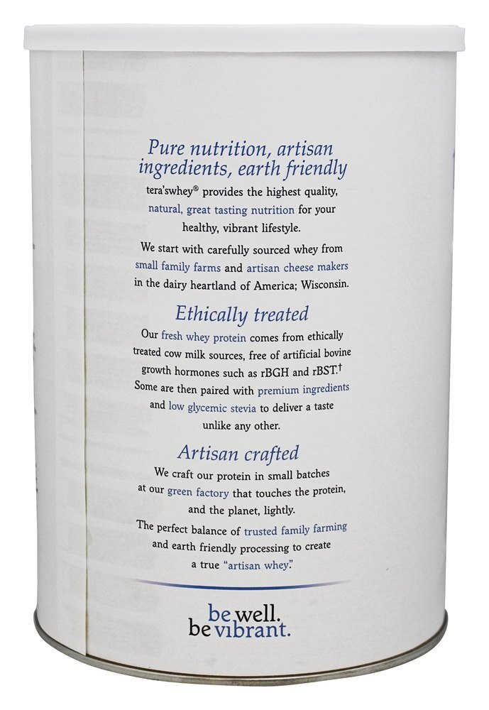 Simplesmente Pure Grama Alimentado Soro de leite coalhado Proteína Bourbon Baunilha - 24 oz. Tera's Whey - Imagem 3