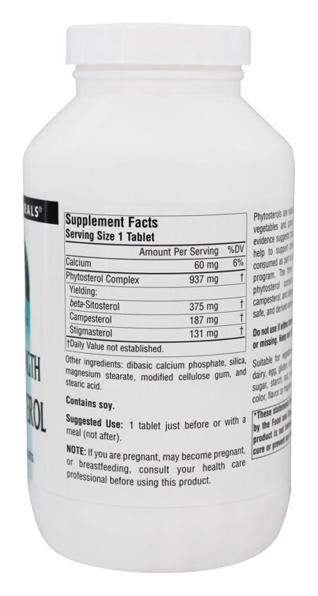 Mega Força Beta Sitosterol 375 mg. - 240 Tablets Source Naturals - Image 2