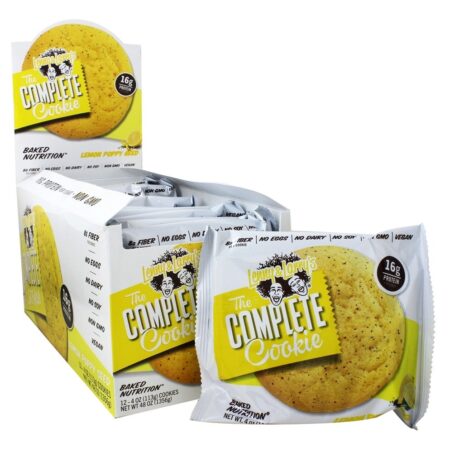 A caixa de biscoito completo Lemon Poppy - 12 Cookies Lenny & Larry's