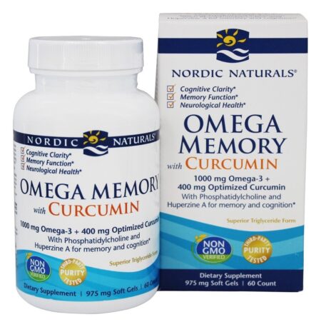 Omega Memória com curcumina - 60 Softgels Nordic Naturals