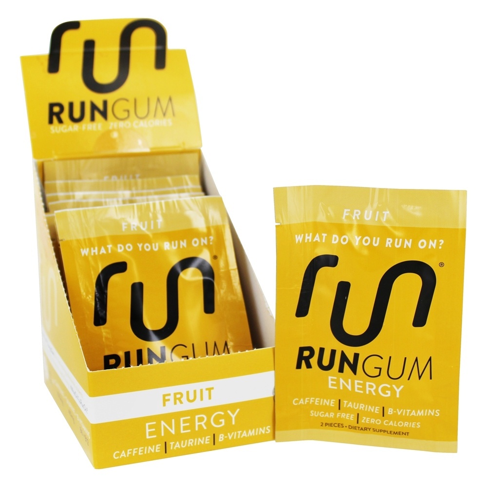 Performance Energy Sugar-Free Gum Fruit - 12 Pacotes (s) Run Gum