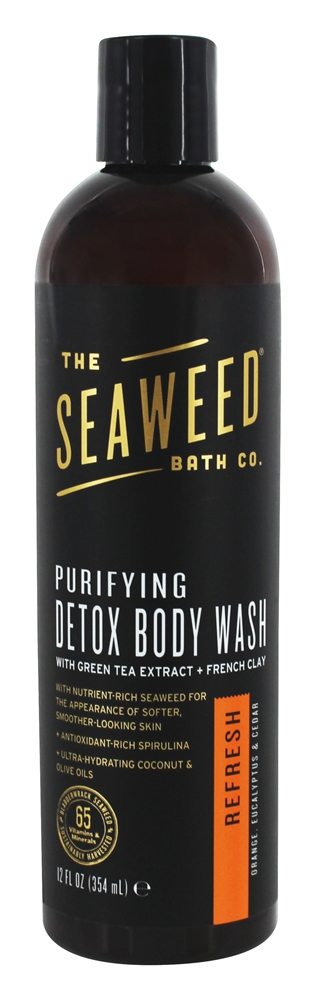 Lavagem corporal purificadora de desintoxicação refrescante laranja, eucalipto e cedro - 12 fl. oz. The Seaweed Bath Co.