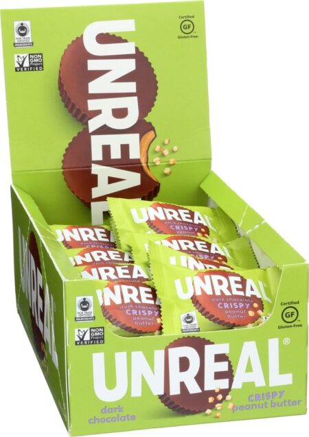 Copos de manteiga de amendoim crocante chocolate escuro Quinoa - 40 Peça (s) Unreal