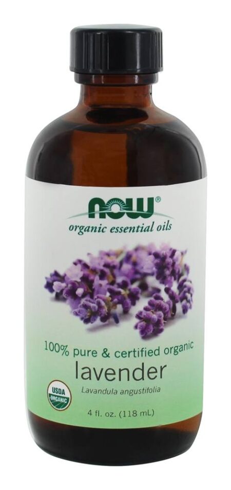 100% Pure & Orgânico Essencial óleo Lavanda - 4 fl. oz. NOW Foods