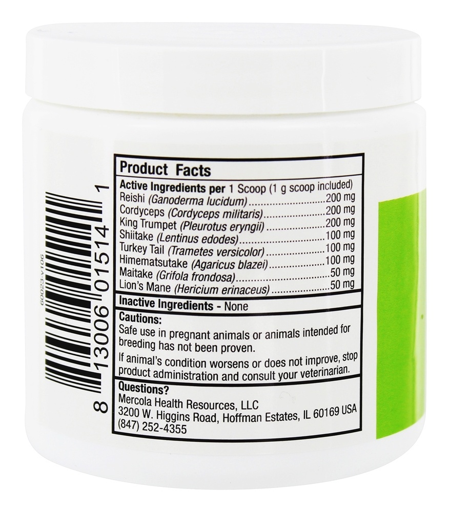 Complexo Cogumelo Orgânico Para Animais De Estimação - 2.1 oz. Dr. Mercola - Imagem 2