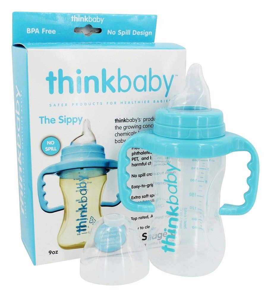 Sippy Copo Etapa C 9 Mês para 2 Anos Luz Azul - 9 oz. Thinkba
