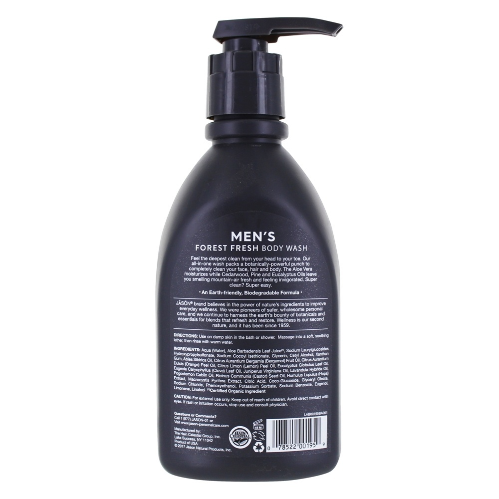All-In-One Masculina Lavagem Corporal Forest Fresh - 30 fl. oz. JASON Natural Products - Imagem 2