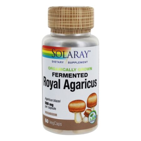 Cogumelo Royal Agaricus Fermentado 500 mg. - 60 Cápsula (s) vegetal (s) Solaray