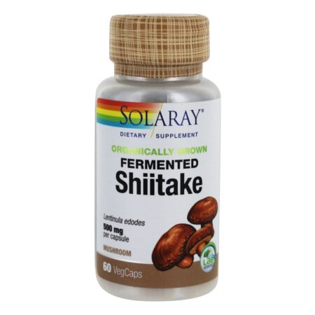 Cogumelo Shiitake fermentado orgânico Grown 500 mg. - 60 Cápsula (s) vegetal (s) Solaray