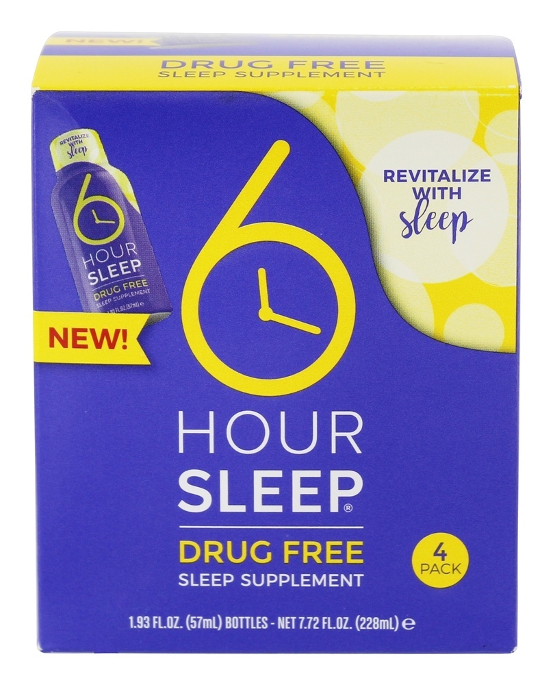 Suplemento de Sono Livre de Drogas - 4 Frasco (s) 6 Hour Sleep