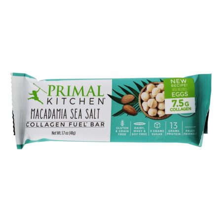 Barra De Combustível De Colágeno Macadâmia Mar Salgado - 1.7 oz. Primal Kitchen