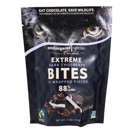 Mordidas Extremas de Chocolate Amargo 88 % Cacau - 4.2 oz. Endangered Species