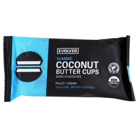 Coconut Butter Cups Clássico de Chocolate Amargo - 1.5 oz. Evolved