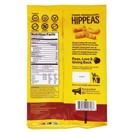 Grão de bico orgânico sopra churrasco boêmio - 4 oz. Hippeas - Image 2