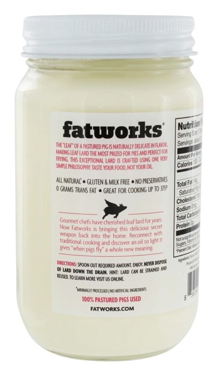 Óleo de cozinha Premium banha de folha - 14 oz. Fatworks - Image 3