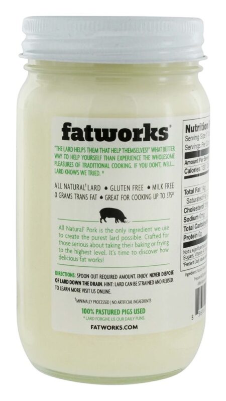 Pure Óleo de Cozinha Premium Lard - 14 oz. Fatworks - Image 3