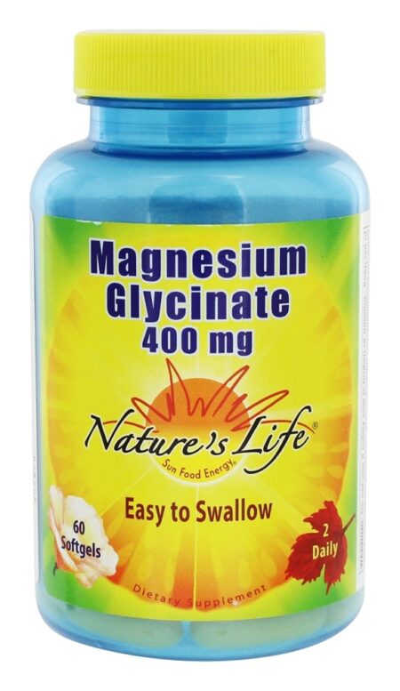 Glicinato de Magnésio 400 mg. - 60 Softgels Nature's Life