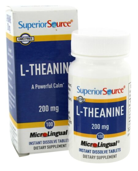 L-Teanina 200 mg. - 100 Tablets de dissolução rápida Superior Source