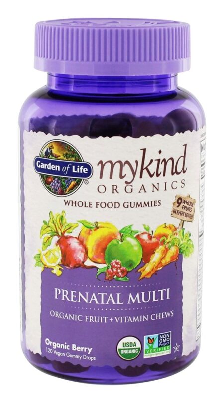 mykind Organics Multivitamínico Prenatal Orgânico de Alimentos Integrais - 120 Gummies Garden of Life