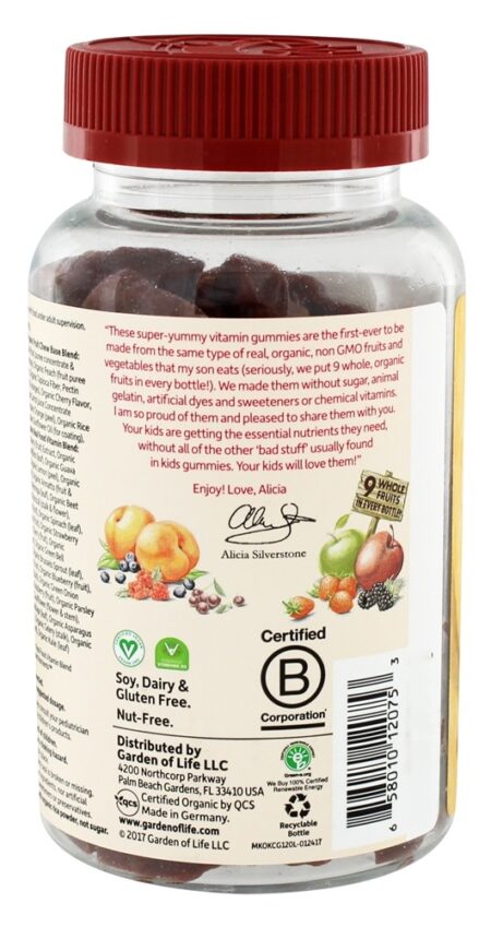 mykind Organics Multivitamínico Infantil Sabor Cereja - 120 Gummies Garden of Life - Image 3