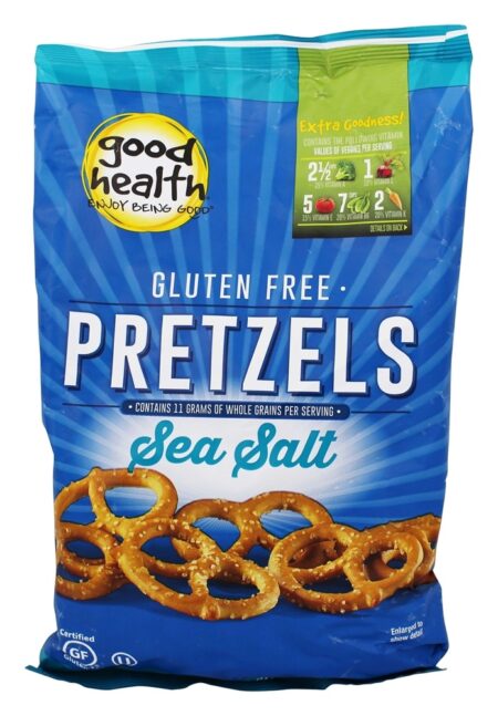 Pretzels sem glúten sal marinho - 8 oz. Good Health Natural Foods