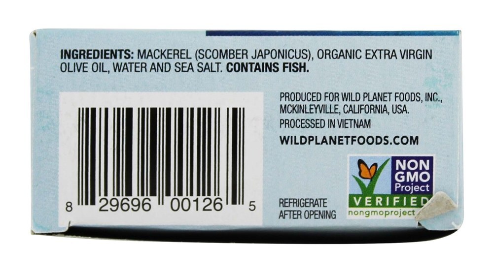Cavala Silvestre em Azeite Virgem Extra - 4.4 oz. Wild Planet - Imagem 3