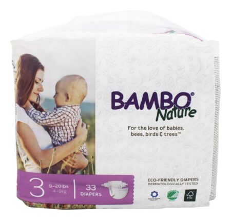 Etapa das fraldas para bebês 3 Midi ( 9 - 20 lbs.) - 33 Fralda (s) Bambo Nature