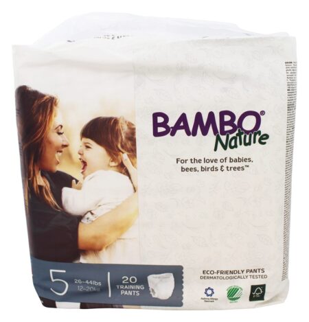 Estágio de Calças de Treinamento 5 Junior ( 26 - 44 lbs.) - 20 Fralda (s) Bambo Nature