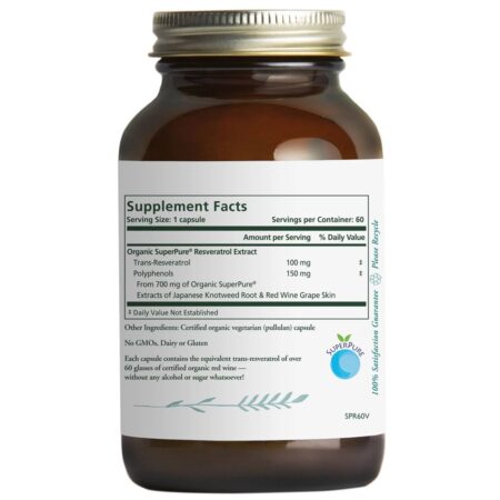 Extrato Orgânico Resveratrol SuperPure - Cápsulas 60 Pure Synergy - Image 2