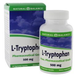 Grau Farmacêutico de L-Triptofano 500 mg. - Cápsulas vegetarianas 60 Natural Balance