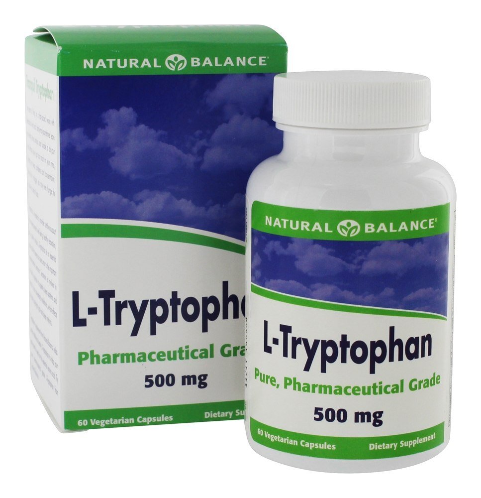 Grau Farmacêutico de L-Triptofano 500 mg. - Cápsulas vegetarianas 60 Natural Balance