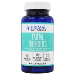 Suporte Primário para Probióticos Digestivos e Imunes 10 Bilhões de UFC - Cápsulas 60 Primal Blueprint