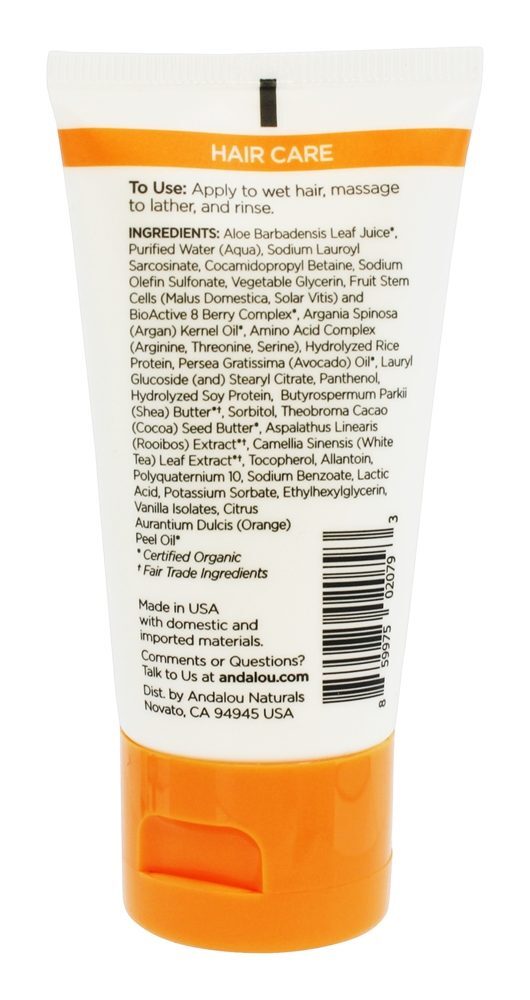 Umidade Rico Xampu Argan óleo & Karité - 1.7 fl. oz. Andalou Naturals - Imagem 2