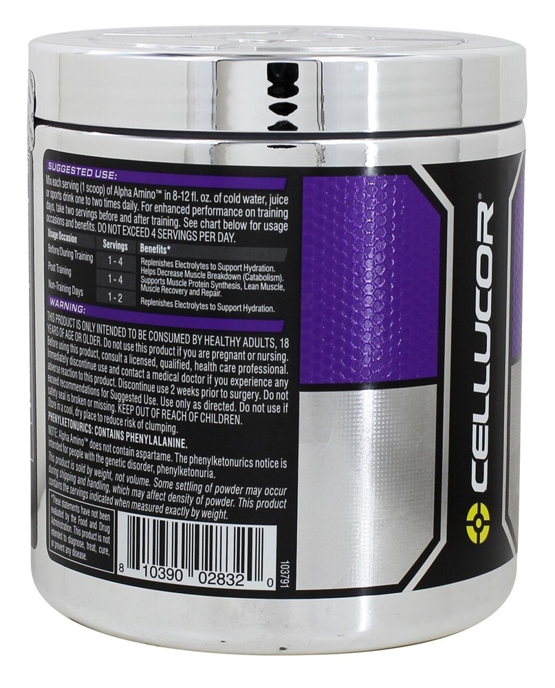 Alpha Amino Atuação Bcaa 30 Porções Fruto Soco - 381 Gramas Cellucor - Imagem 3