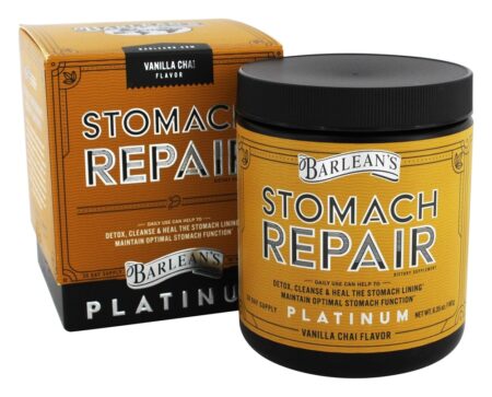 Platinum Stomach Repair Para Saúde Estomacal Sabor Baunilha Chai - 6.35 oz. Barlean's