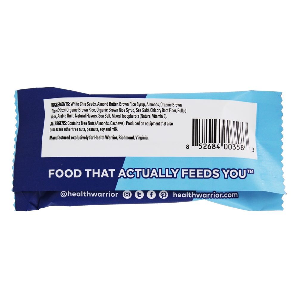 Chia Bar De Amêndoa De Baunilha - 0.88 oz. Health Warrior - Imagem 2