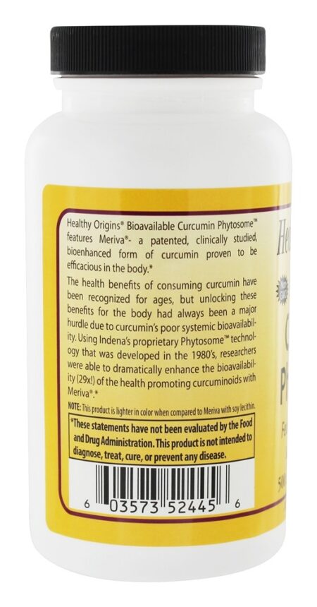 Fitosomato de curcumina biodisponível - 180 Cápsula (s) vegetal (s) Healthy Origins - Image 3