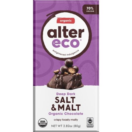 Chocolate Escuro Orgânico 70 % De Sal De Cacau & Malte - 2.82 oz. Alter Eco