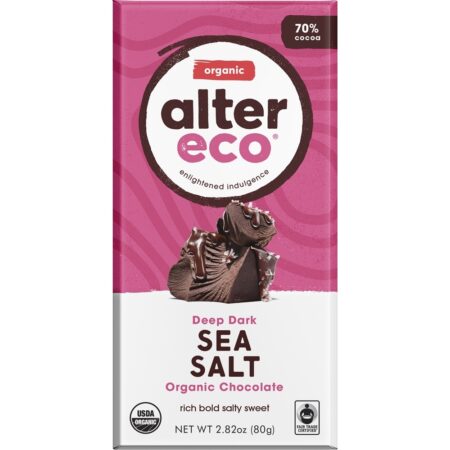 Chocolate Escuro Profundo Orgânico 70 % De Mar De Cacau Sal - 2.82 oz. Alter Eco