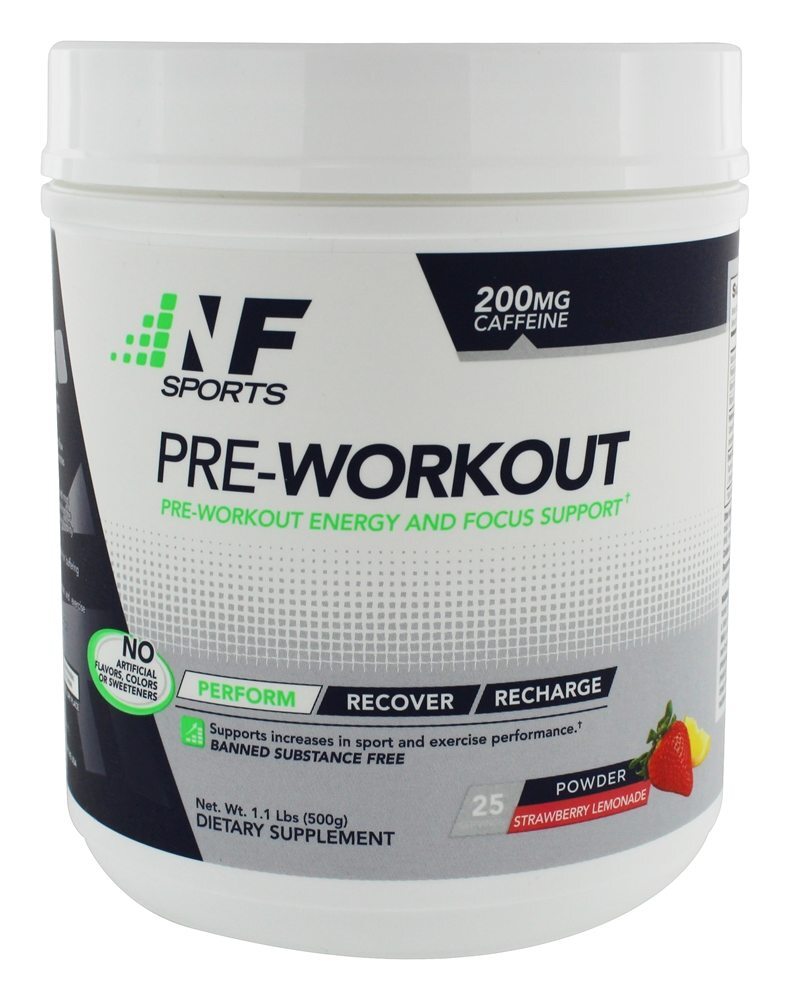 Energia Pré-Treino e Apoio ao Foco de Limonada de Morango - 1.1 lbs. NF Sports