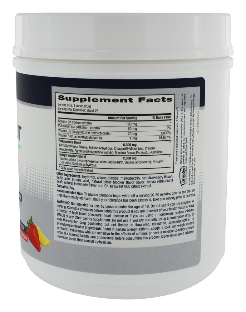 Energia Pré-Treino e Apoio ao Foco de Limonada de Morango - 1.1 lbs. NF Sports - Imagem 2