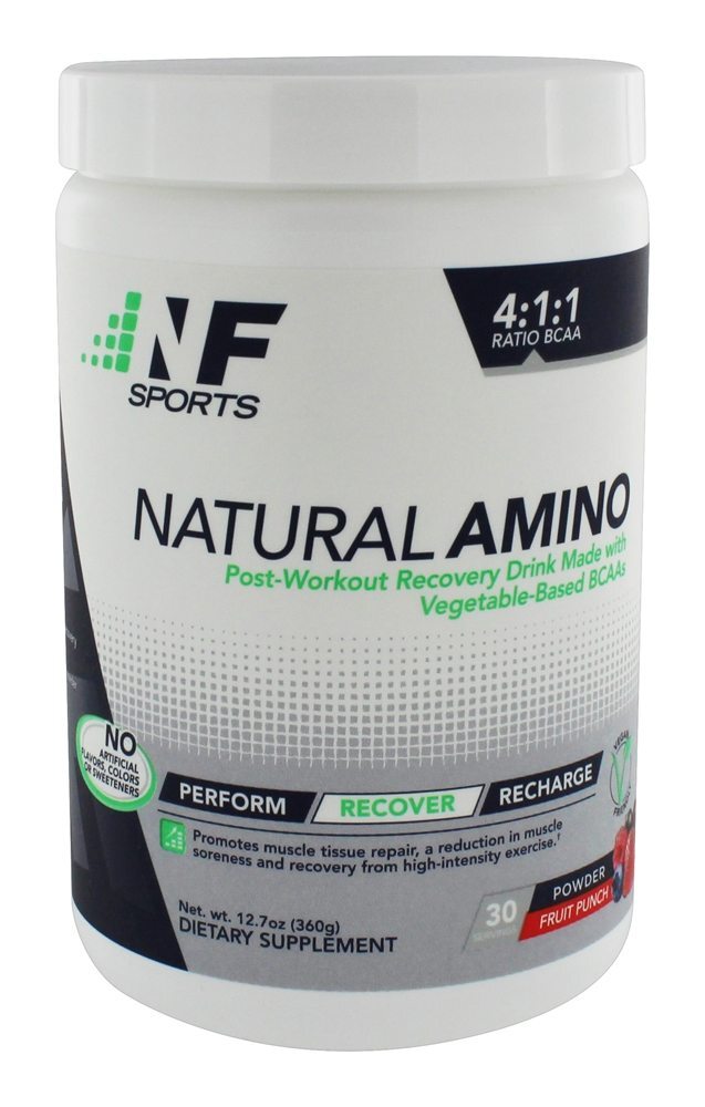 Natural Amino Postar-Exercício Recuperação Beber Fruto Soco - 12.7 oz. NF Sports