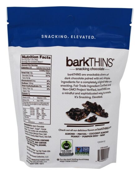 Snacking Chocolates Pretzel de chocolate escuro com sal do mar - 10 oz. barkTHINS - Image 2