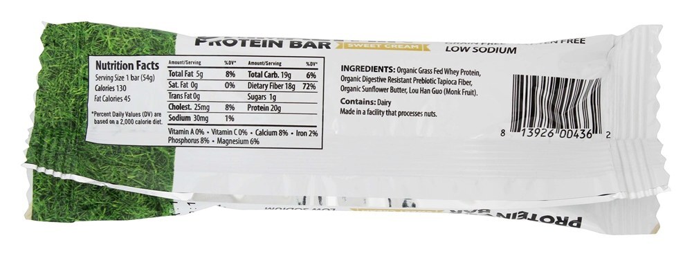 Primalthin Proteína Bar Doce Creme - 1.9 oz. Julian Bakery - Imagem 2