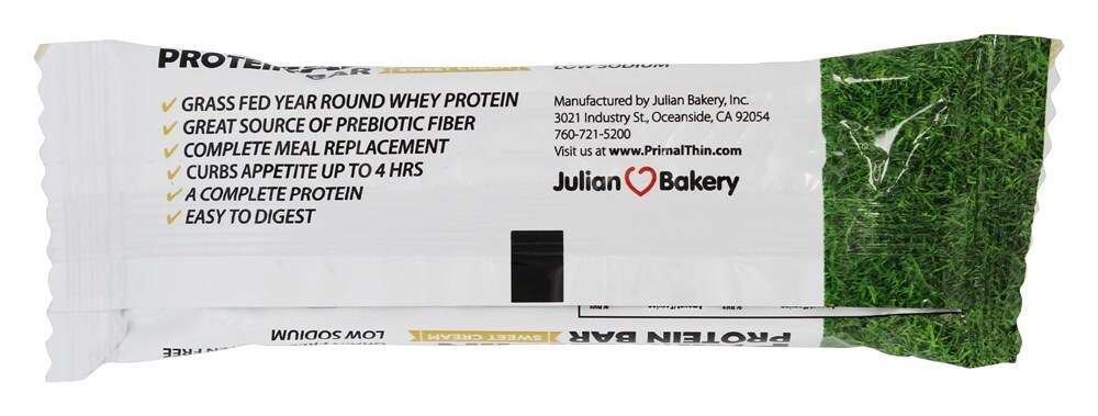 Primalthin Proteína Bar Doce Creme - 1.9 oz. Julian Bakery - Imagem 3